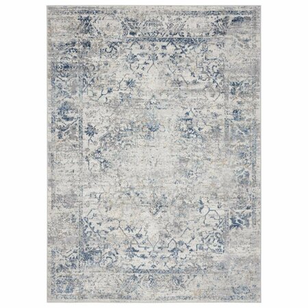 UNITED WEAVERS OF AMERICA Austin Clark Blue Area Rectangle Rug, 5 ft. 3 in. x 7 ft. 2 in. 4540 20460 58